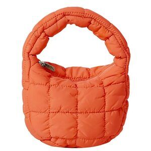 6116 Mini Puffy Quilted Handbag Soft Puffer Tote Bag Cute Wrist Bubble Bag